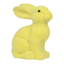 Load image into Gallery viewer, Flocked Spring Bunny Yellow Table Decoration