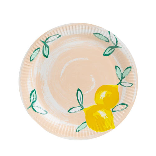 Citrus Lemon Paper Plates (Pack 12)