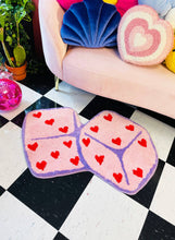 Load image into Gallery viewer, Pink Dice with Hearts Rug