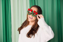 Load image into Gallery viewer, Fa La La Wreath Novelty Glasses