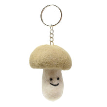 Load image into Gallery viewer, Felt Keychain - Brown Mushroom Keyring