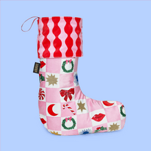 Load image into Gallery viewer, Kissmas Checkerboard Velvet Stocking