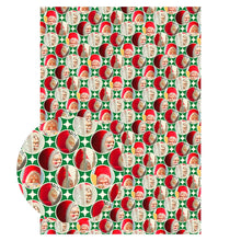 Load image into Gallery viewer, Creepy Santa Mixed Gift Wrapping Paper Set: Folded Flat Wrap