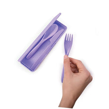 Load image into Gallery viewer, Wheat Straw Cutlery Set Lilac