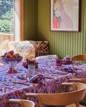 Load image into Gallery viewer, Kip & Co x Jenny Kee Opal Oz Pax Lilac Linen Tablecloth Round