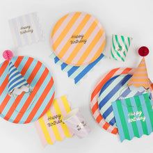 Load image into Gallery viewer, Stripe Happy Birthday Large Napkins (Pack 16)