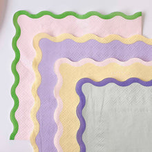 Load image into Gallery viewer, Wavy Pastel Napkins (Pack 16)