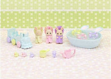 Load image into Gallery viewer, Sylvanian Families Triplets Baby Bathtime Set