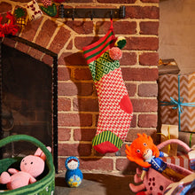 Load image into Gallery viewer, Sage X Clare Palmina Knitted Stocking - Crimson