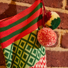 Load image into Gallery viewer, Sage X Clare Palmina Knitted Stocking - Crimson