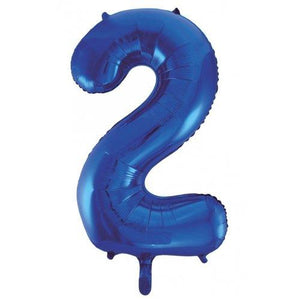 Blue Number Foil Balloon 86cm