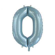 Load image into Gallery viewer, INFLATED Light Blue Number Foil Balloon 86cm