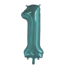 Load image into Gallery viewer, Teal Number Foil Balloon 86cm