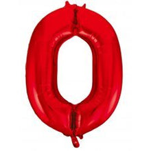 Load image into Gallery viewer, INFLATED Red Number Foil Balloon 86cm
