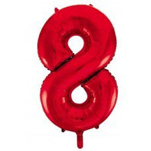 Load image into Gallery viewer, INFLATED Red Number Foil Balloon 86cm