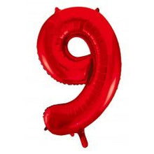 Load image into Gallery viewer, INFLATED Red Number Foil Balloon 86cm