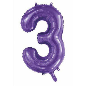 Purple Number Balloons 86cm