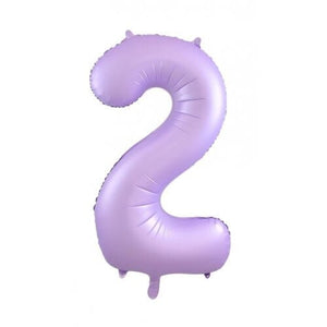 INFLATED Matte Pastel Lilac Number Foil Balloon 86cm