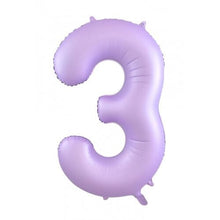Load image into Gallery viewer, Matte Pastel Lilac Number Foil Balloon 86cm