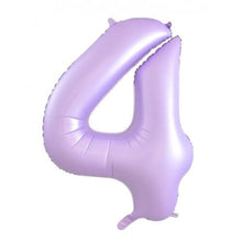 Load image into Gallery viewer, INFLATED Matte Pastel Lilac Number Foil Balloon 86cm
