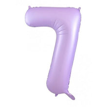 Load image into Gallery viewer, INFLATED Matte Pastel Lilac Number Foil Balloon 86cm