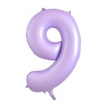 Load image into Gallery viewer, INFLATED Matte Pastel Lilac Number Foil Balloon 86cm