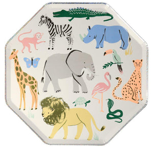 Safari Animal Dinner Plates (Pack 8)
