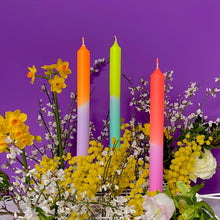 Load image into Gallery viewer, Pink Stories Candles Dip Dye Neon * Pastel Tulips