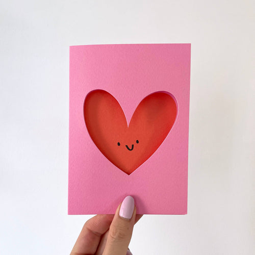 Love Heart - Die Cut Card