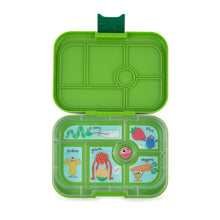 Load image into Gallery viewer, Yumbox Original 6 Compartment GO Green Funny Monsters Tray