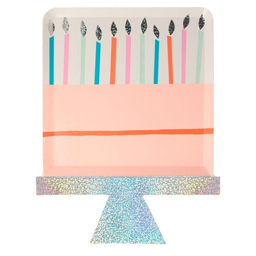Birthday Cake Plates (Pack 8)
