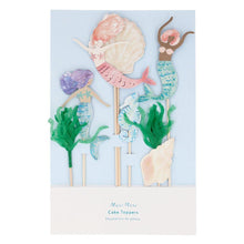 Load image into Gallery viewer, Mermaid Cake Toppers (Set of 7)