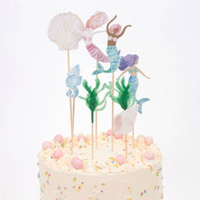 Load image into Gallery viewer, Mermaid Cake Toppers (Set of 7)