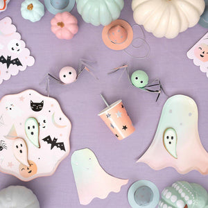 Pastel Halloween Ghost Plates (Pack 8)