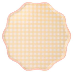 Gingham Plates Large (Pack 12)