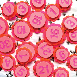 Birthday Badge Neon Pink #9