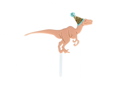 Party Dino Peachy Pink Acrylic Cake Topper