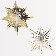 Load image into Gallery viewer, Gold Striped Star Plates (Pack 8)