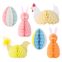 Load image into Gallery viewer, Easter Honeycomb Decoration Set (Pack 6)