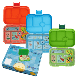 Yumbox Original 6 Compartment GO Green Funny Monsters Tray