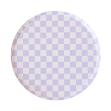 Load image into Gallery viewer, Checkered Purple Plates Large (Pack 8)