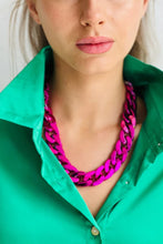 Load image into Gallery viewer, MOSK The Met Chain Necklace - Metallic Fuchsia