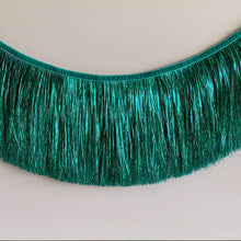 Load image into Gallery viewer, Tinsel Fringe Garland Teal