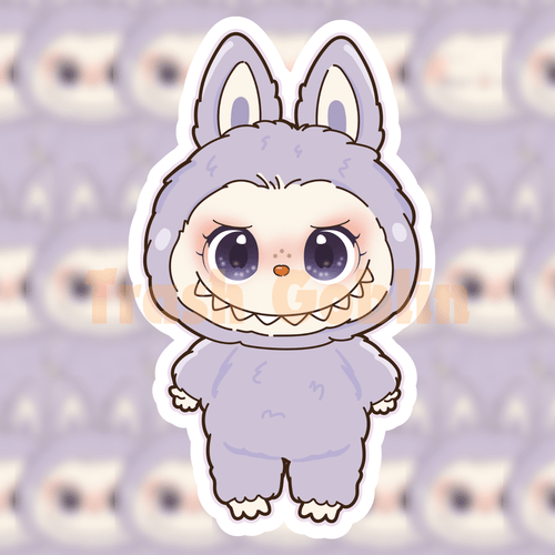 Pastel Purple Labubu Vinyl Sticker