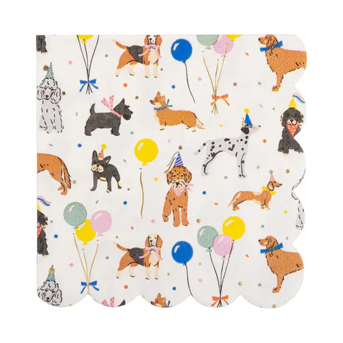 Dog Party Cocktail Napkin (Pack 18)