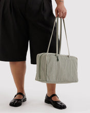 Load image into Gallery viewer, Baggu Medium Nylon Bowler Bag Sage Stripe