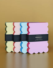 Load image into Gallery viewer, Scalloped Shaped Notepad | Peach + Persimmon Edge