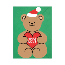 Load image into Gallery viewer, Xmas Love - Die Cut Card - Cute - Teddy Bear Christmas Card