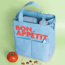 Load image into Gallery viewer, LIGHT BLUE BON APPÉTIT ISOTHERMIC LUNCH BAG