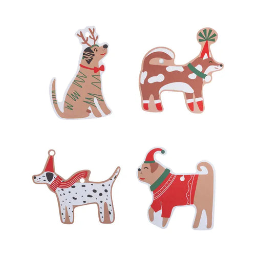 Christmas Dogs Tag Set